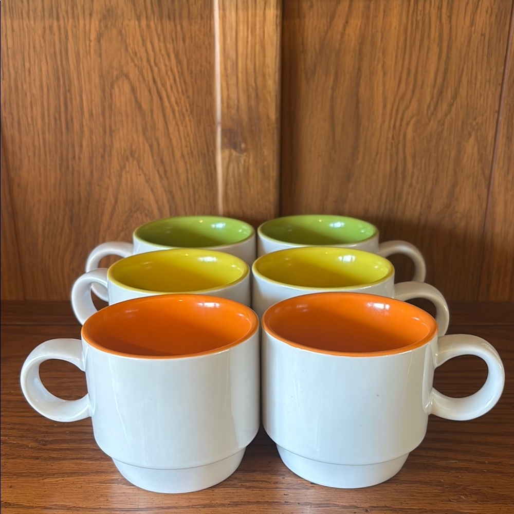 Crate & Barrel Stackable Espresso Coffee Mugs